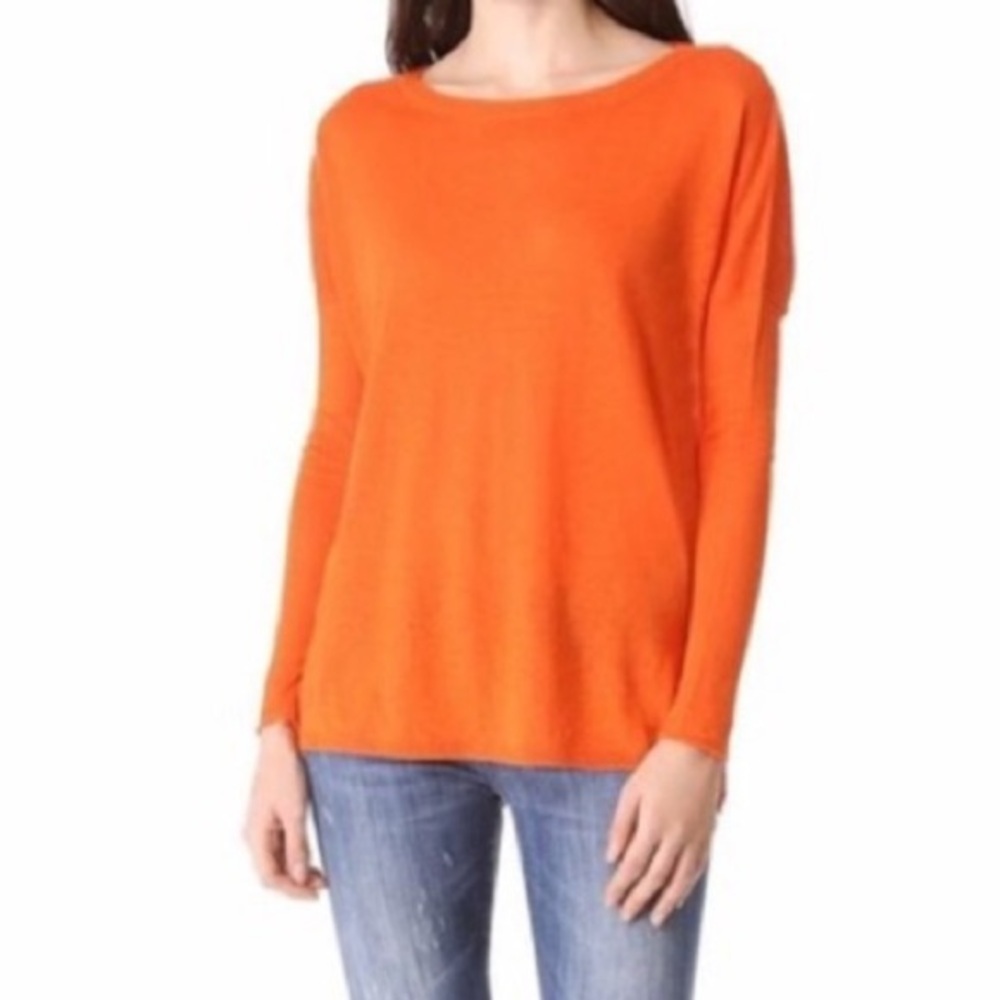 Vince 100% Cashmere Orange Sweater Medium